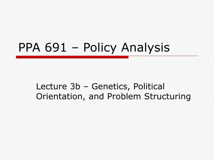 ppa 691 policy analysis