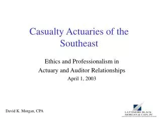 Casualty Actuaries of the Southeast