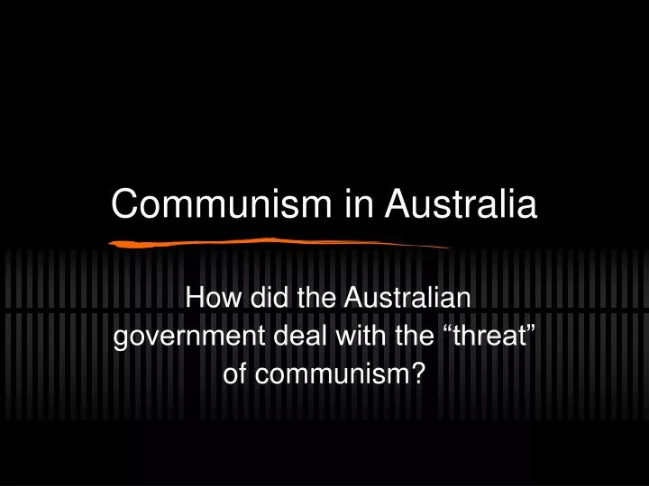 communism in australia