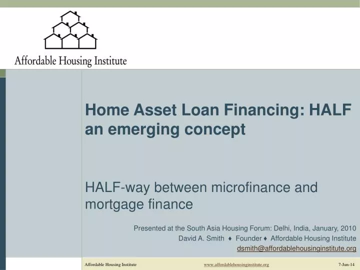 home asset loan financing half an emerging concept