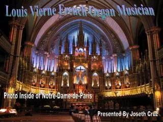 Louis Vierne French Organ Musician