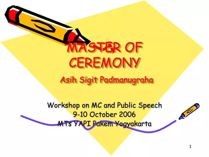 master of ceremony asih sigit padmanugraha