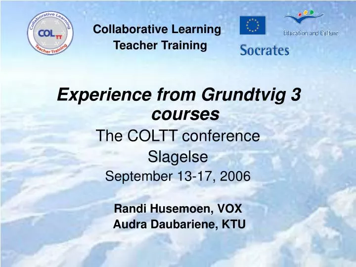collaborative learning teacher training