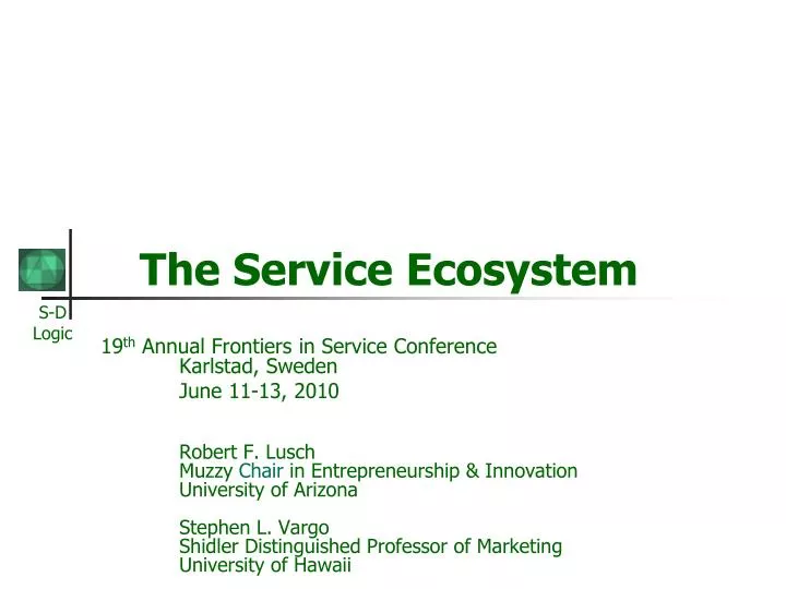 the service ecosystem