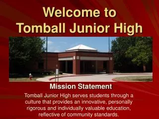 Welcome to Tomball Junior High