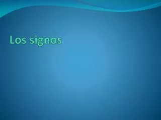 los signos