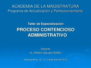 academia de la magistratura programa de actualizaci n y perfeccionamiento