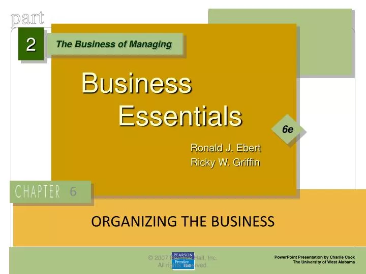 organizing the business