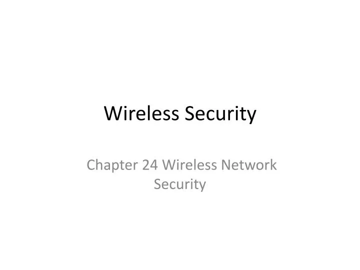 wireless security