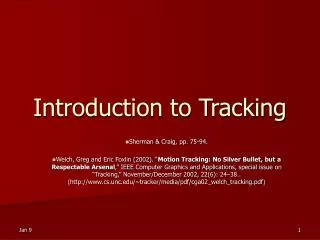 Introduction to Tracking