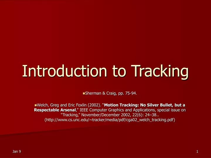 introduction to tracking