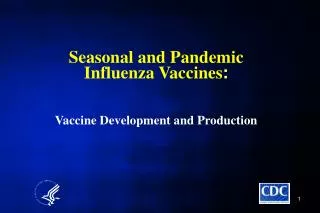 Seasonal and Pandemic Influenza Vaccines : Vaccine Development and Production