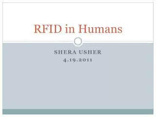 RFID in Humans