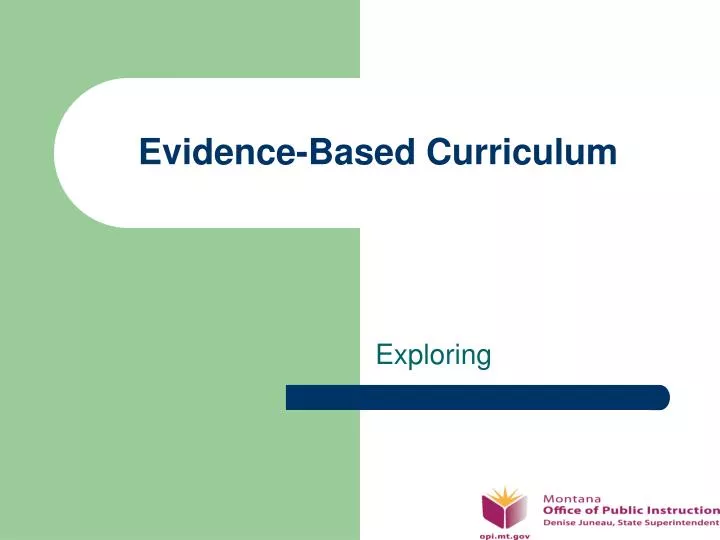 evidence based curriculum