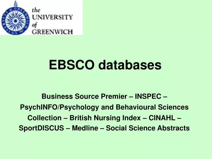 ebsco databases
