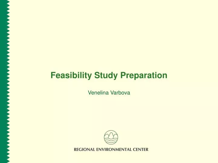feasibility study preparation venelina varbova