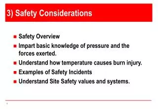 3) Safety Considerations