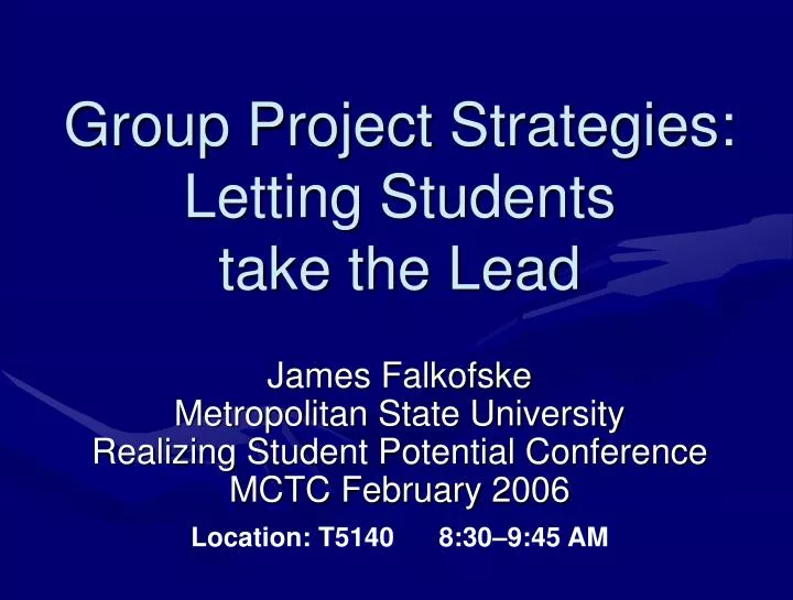 group project strategies letting students take the lead