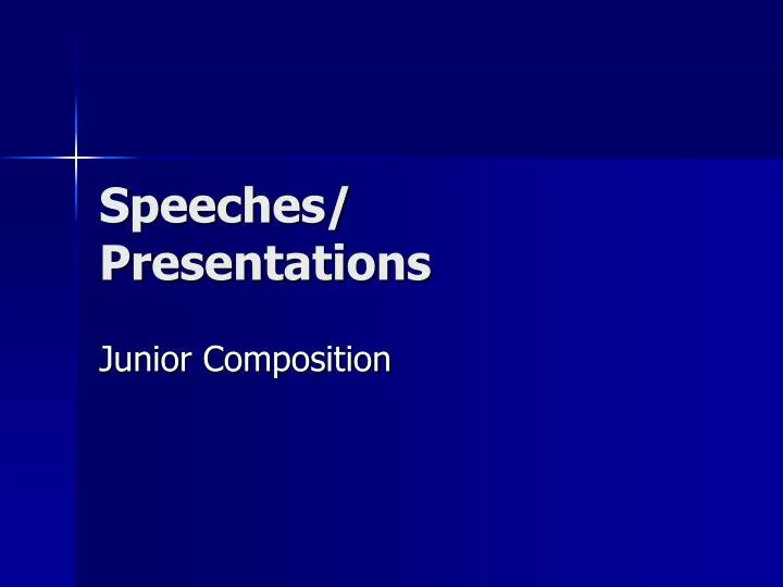 speeches presentations