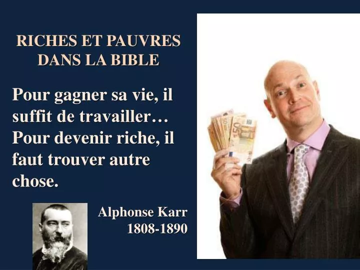 riches et pauvres dans la bible