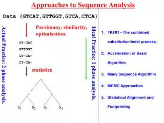 Approaches to Sequence Analysis