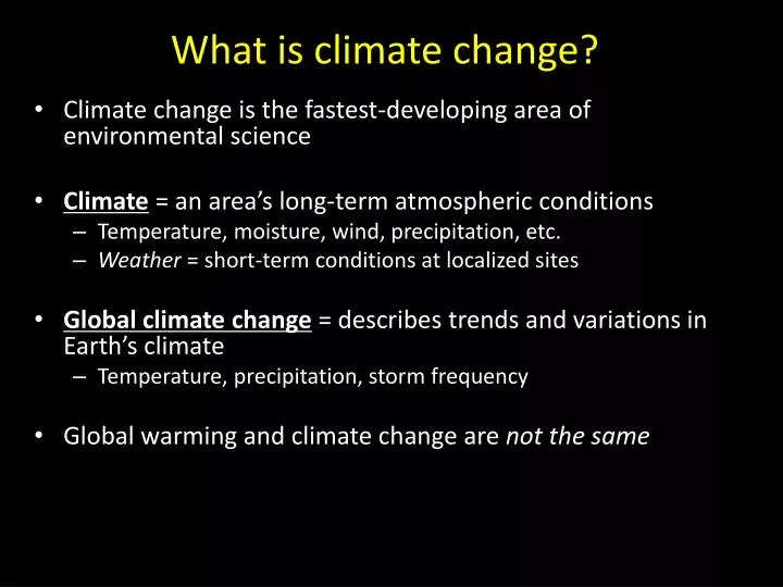 what is climate change
