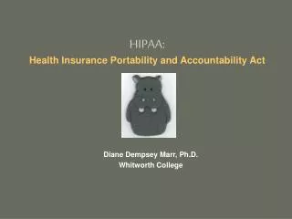 HIPAA: Health Insurance Portability and Accountability Act