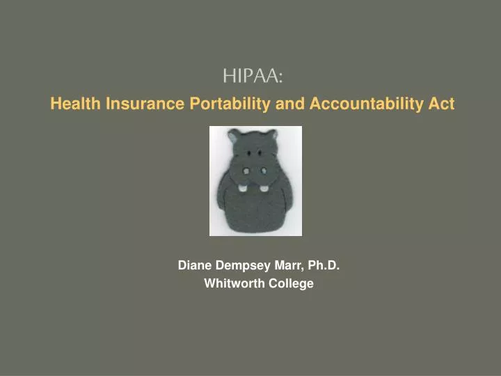 hipaa health insurance portability and accountability act