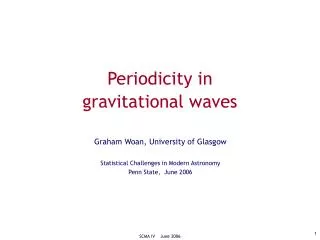 Periodicity in gravitational waves