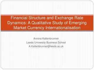Financial Structure and Exchange Rate Dynamics: A Qualitative Study of Emerging Market Currency Internationalisation