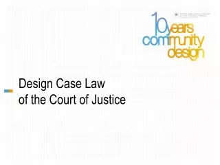 Design Case Law of the Court of Justice