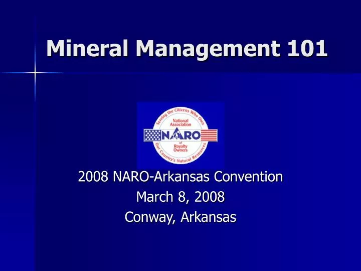 mineral management 101