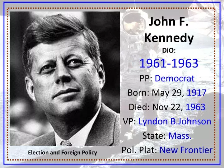 john f kennedy dio 1961 1963