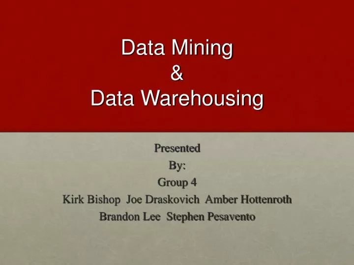 data mining data warehousing