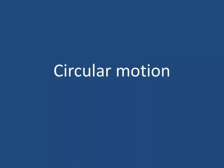 circular motion