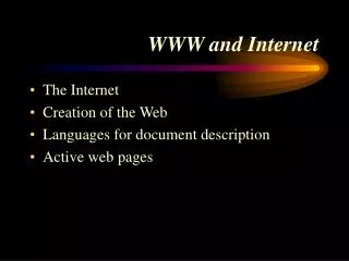 WWW and Internet