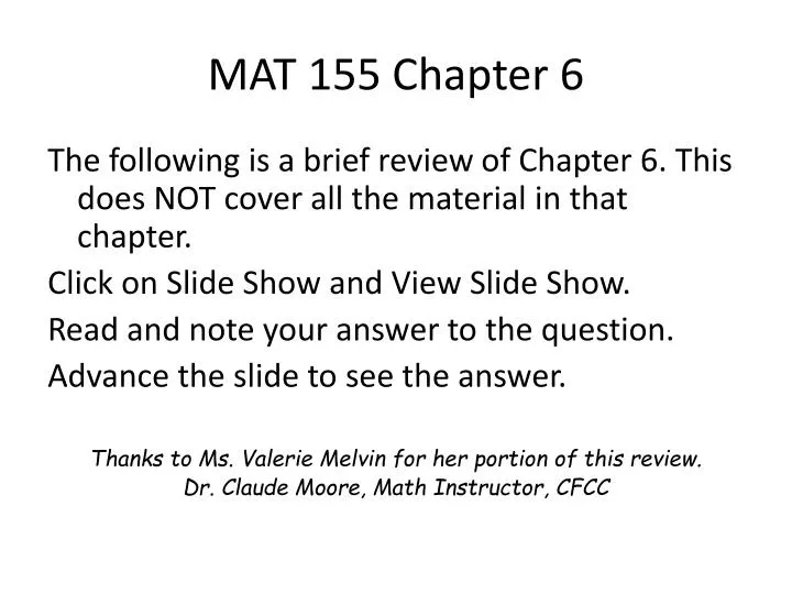 mat 155 chapter 6
