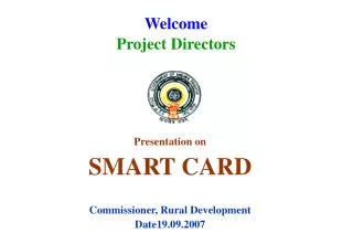 Welcome Project Directors