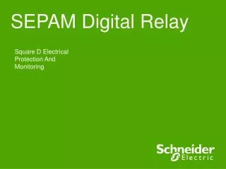 SEPAM Digital Relay