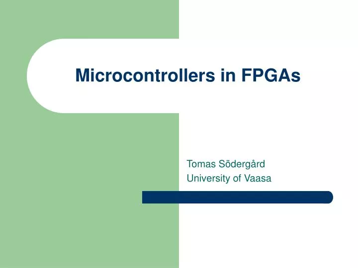 microcontrollers in fpgas