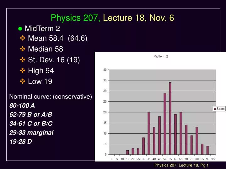 physics 207 lecture 18 nov 6