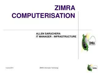 ZIMRA COMPUTERISATION