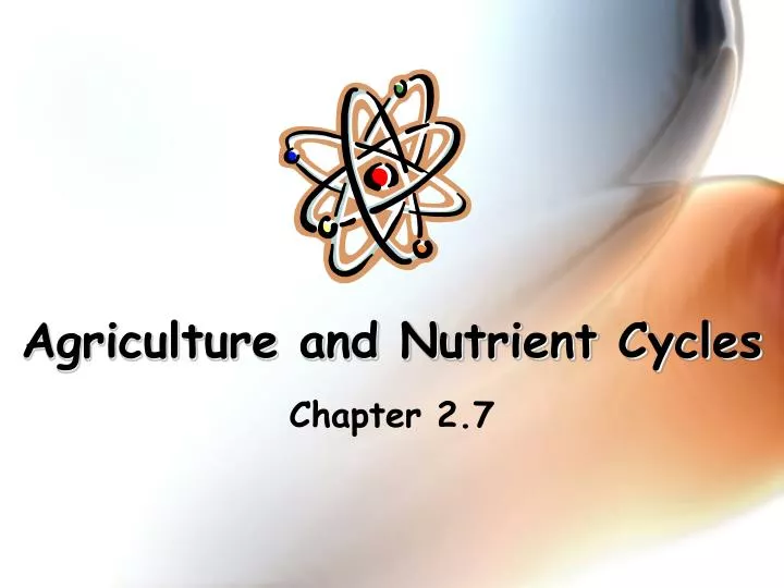 agriculture and nutrient cycles