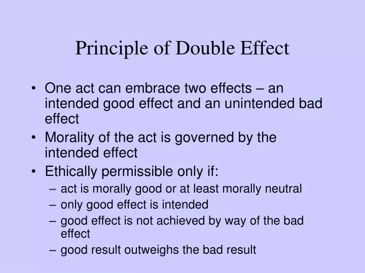 principle of double effect