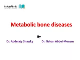 Metabolic bone diseases