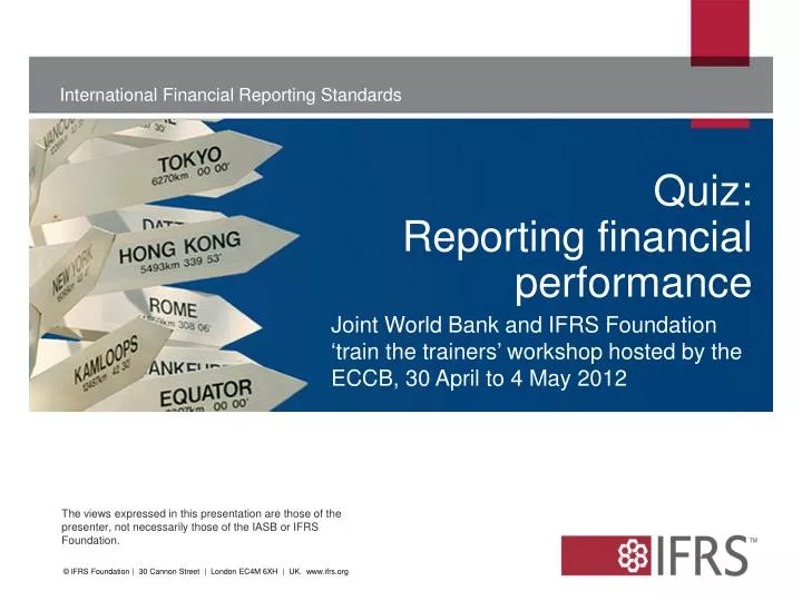 quiz reporting financial performance