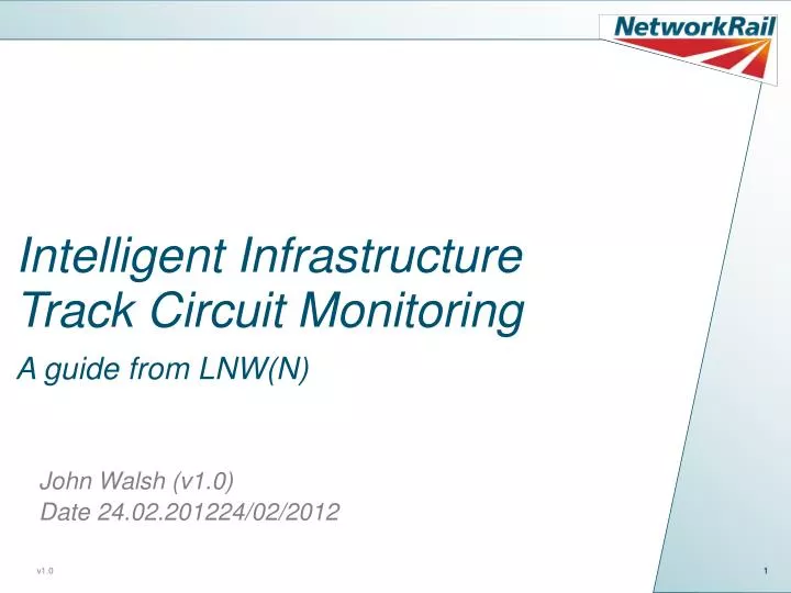 intelligent infrastructure track circuit monitoring a guide from lnw n