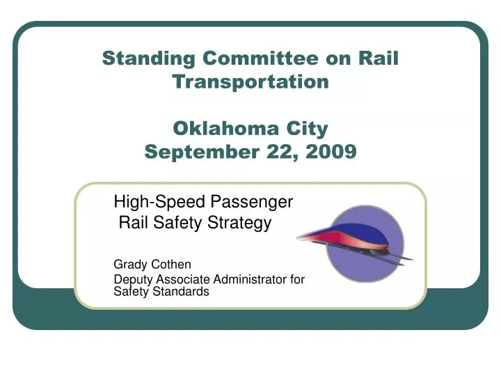 standing committee on rail transportation oklahoma city september 22 2009