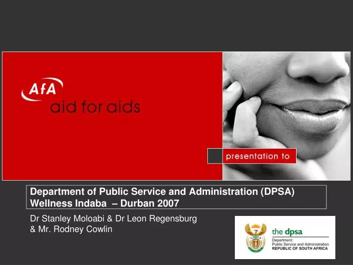 department of public service and administration dpsa wellness indaba durban 2007