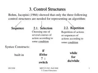3. Control Structures